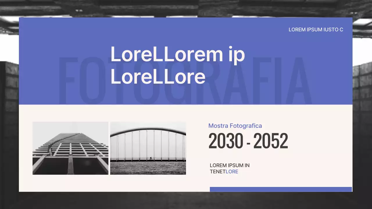 Proposta di mostra fotografica Grid Concept in viola e beige