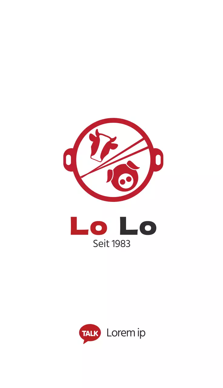 rot Illustration Logo einfach Restaurant Fleisch