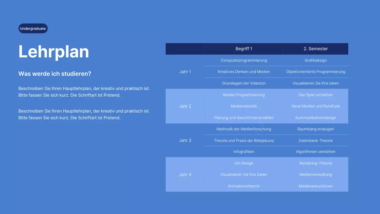 Ein einfaches blaues und hellblaues Anschreiben der Mentoring-Abteilung