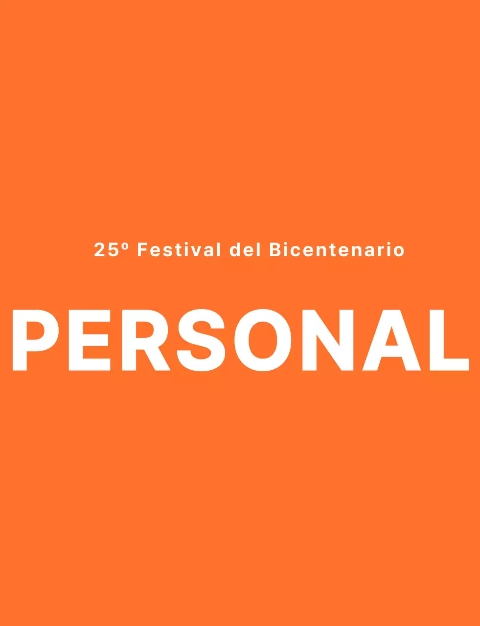 Camiseta del personal del festival de la escuela secundaria en un estilo limpio, naranja y blanco emblema logotipo