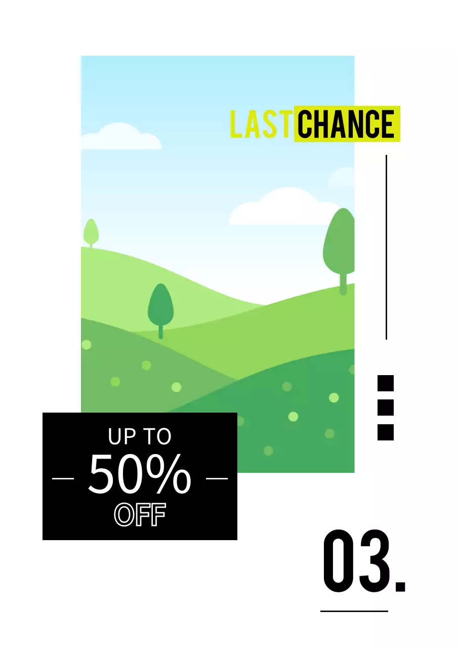 Green Minimal Sale Promotion Poster