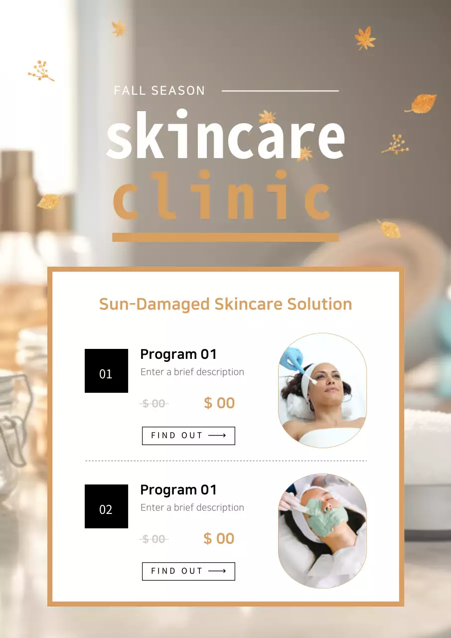 Beige Elegant Skincare Promotion Poster