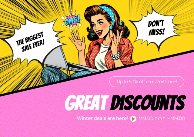 Cartaz de promoção de venda retrô amarelo