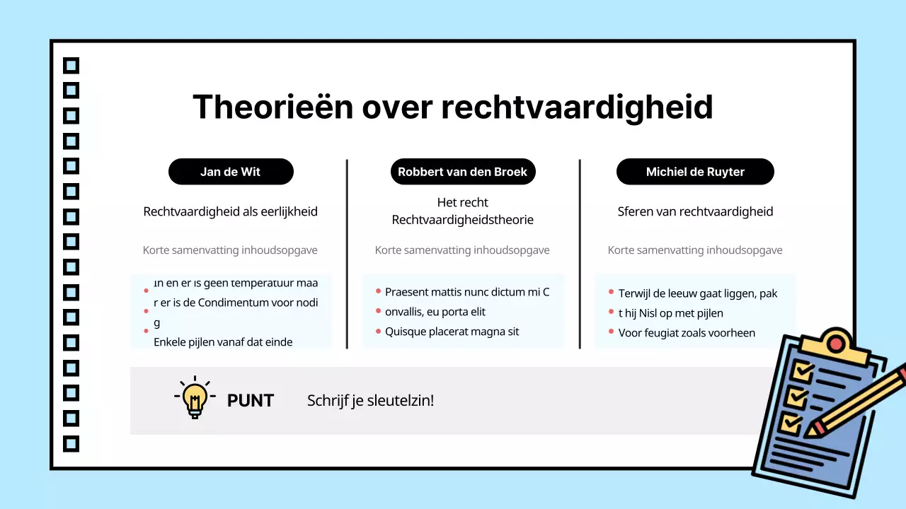 Heldere en schattige illustraties over het leven en ethiek