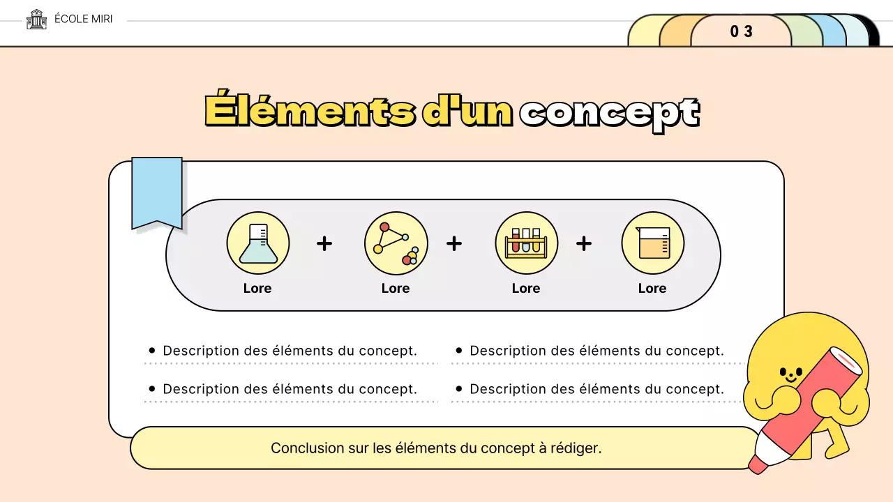 Mignons dépliants aux couleurs pastelConvaincre le concept d'éducation scolaire