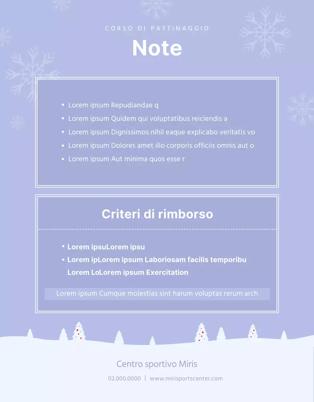 Lezione di pattinaggio di ispirazione invernale in bianco con accenti malva.