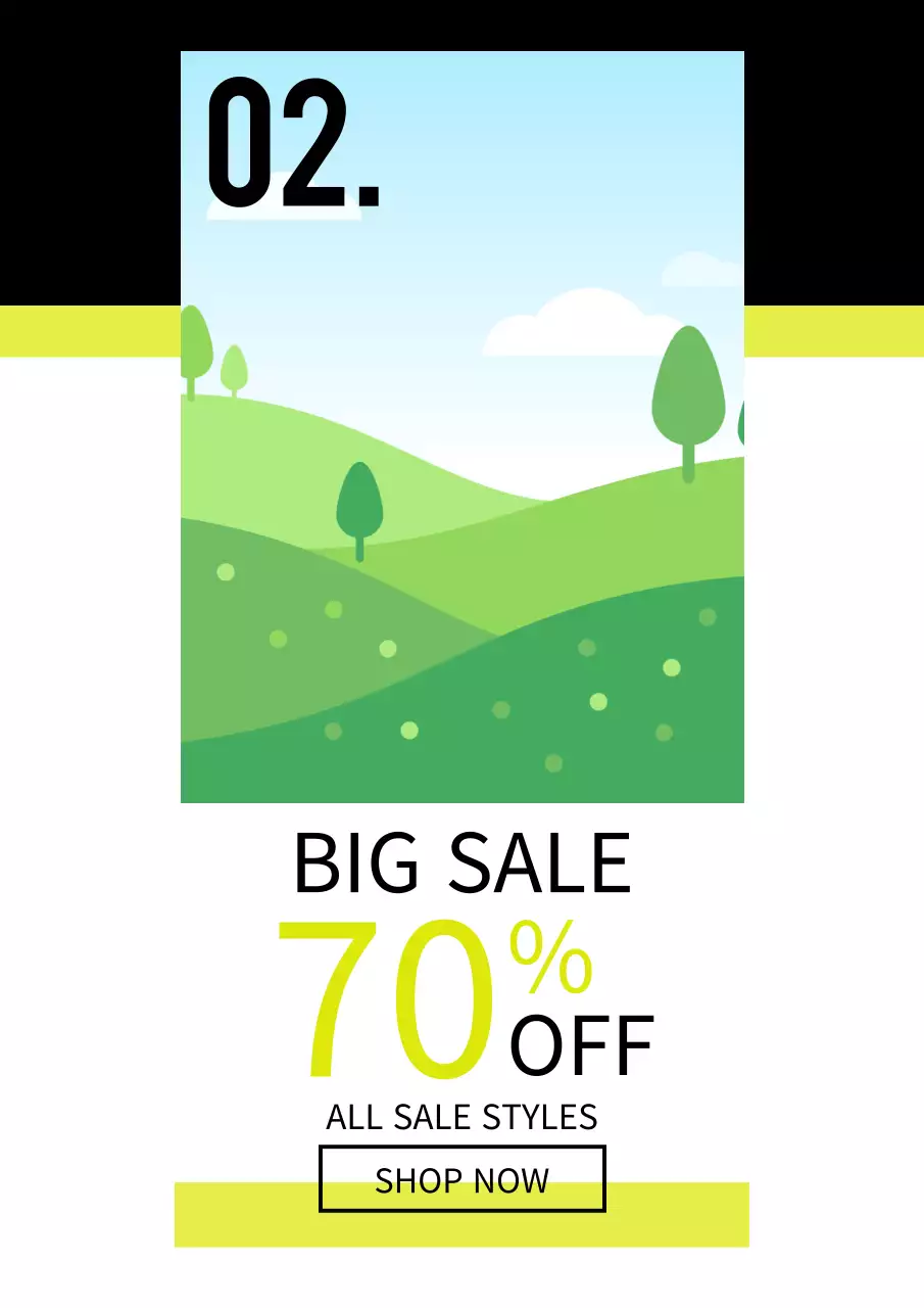 Green Minimal Sale Promotion Poster