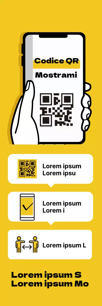 Etichette illustrate gialle per la registrazione del coronavirus