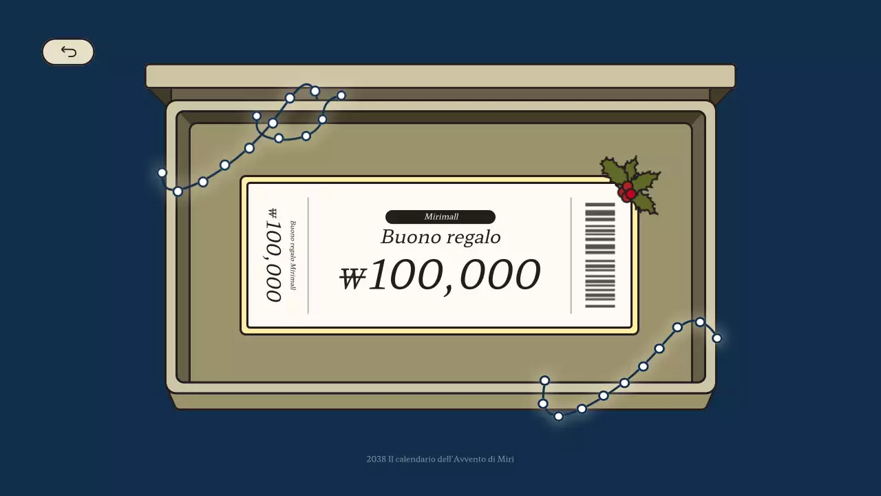 Calendario anticipato di Natale in blu e rosso