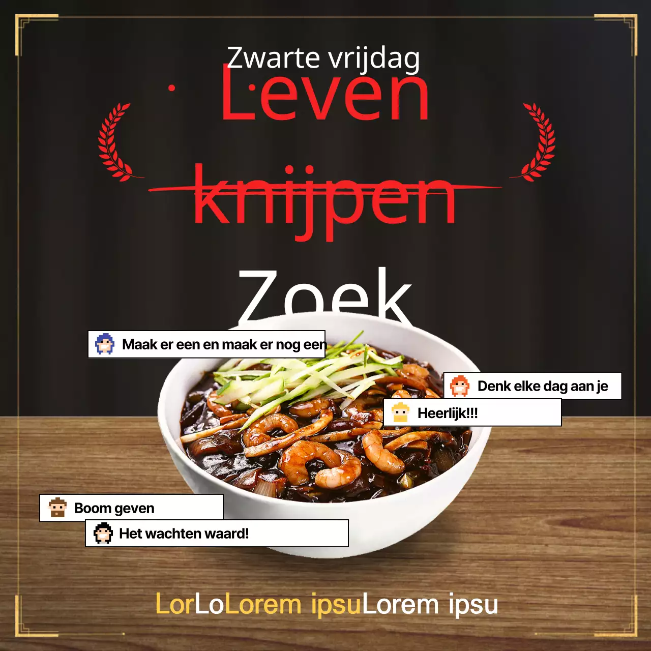 Promoot je Black Friday-evenement met een eenvoudige rood-zwarte look