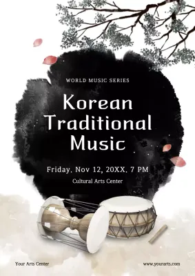 Black Traditional Music Event Poster