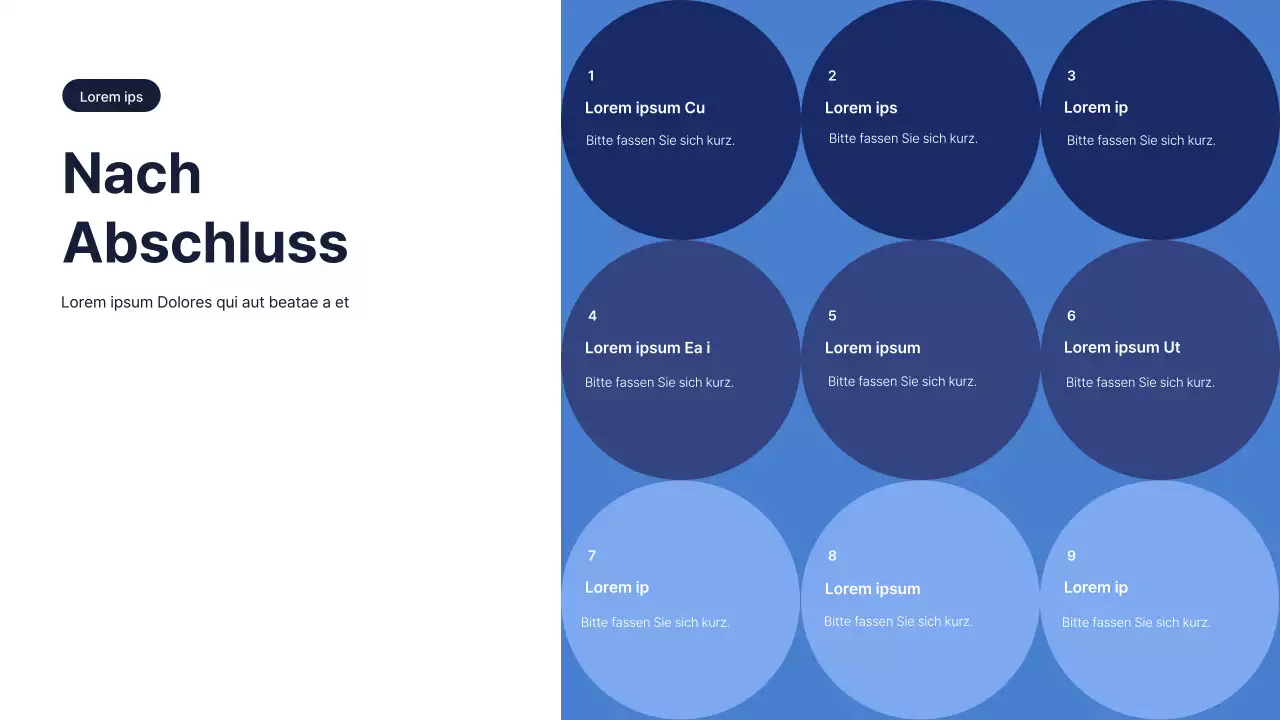 Ein einfaches blaues und hellblaues Anschreiben der Mentoring-Abteilung