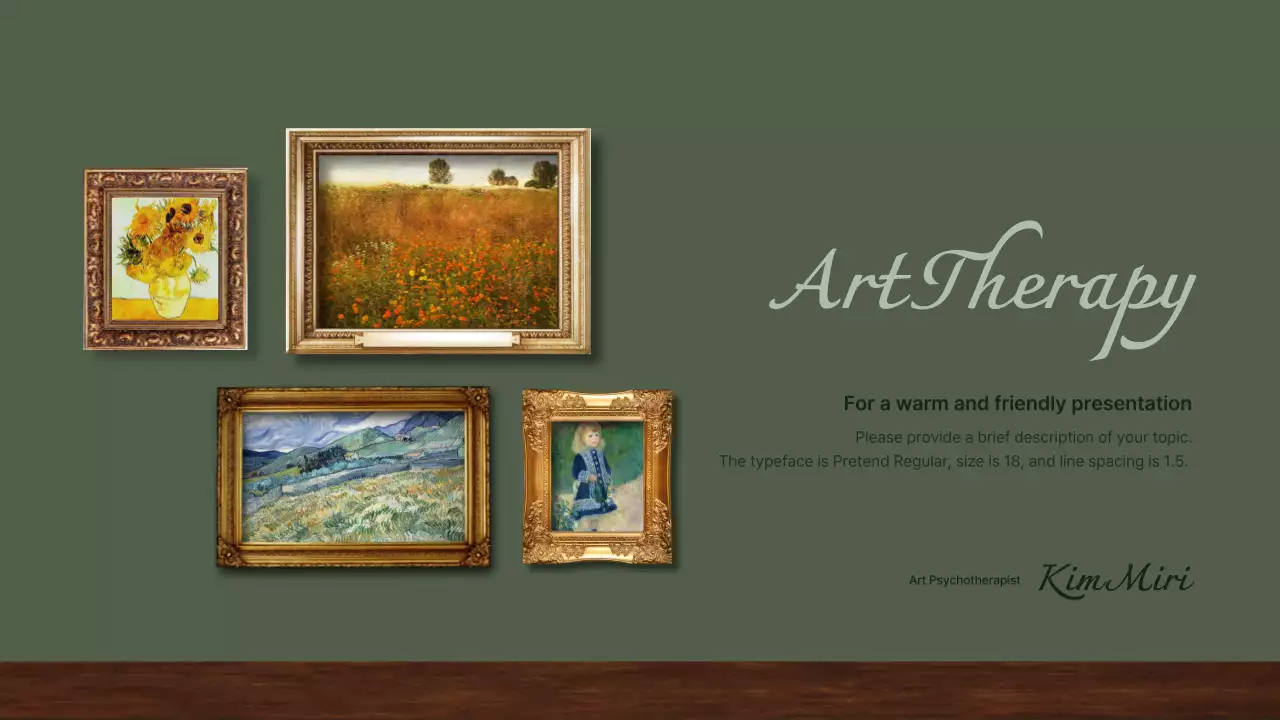 Green Modern Art Therapy Guide Presentation