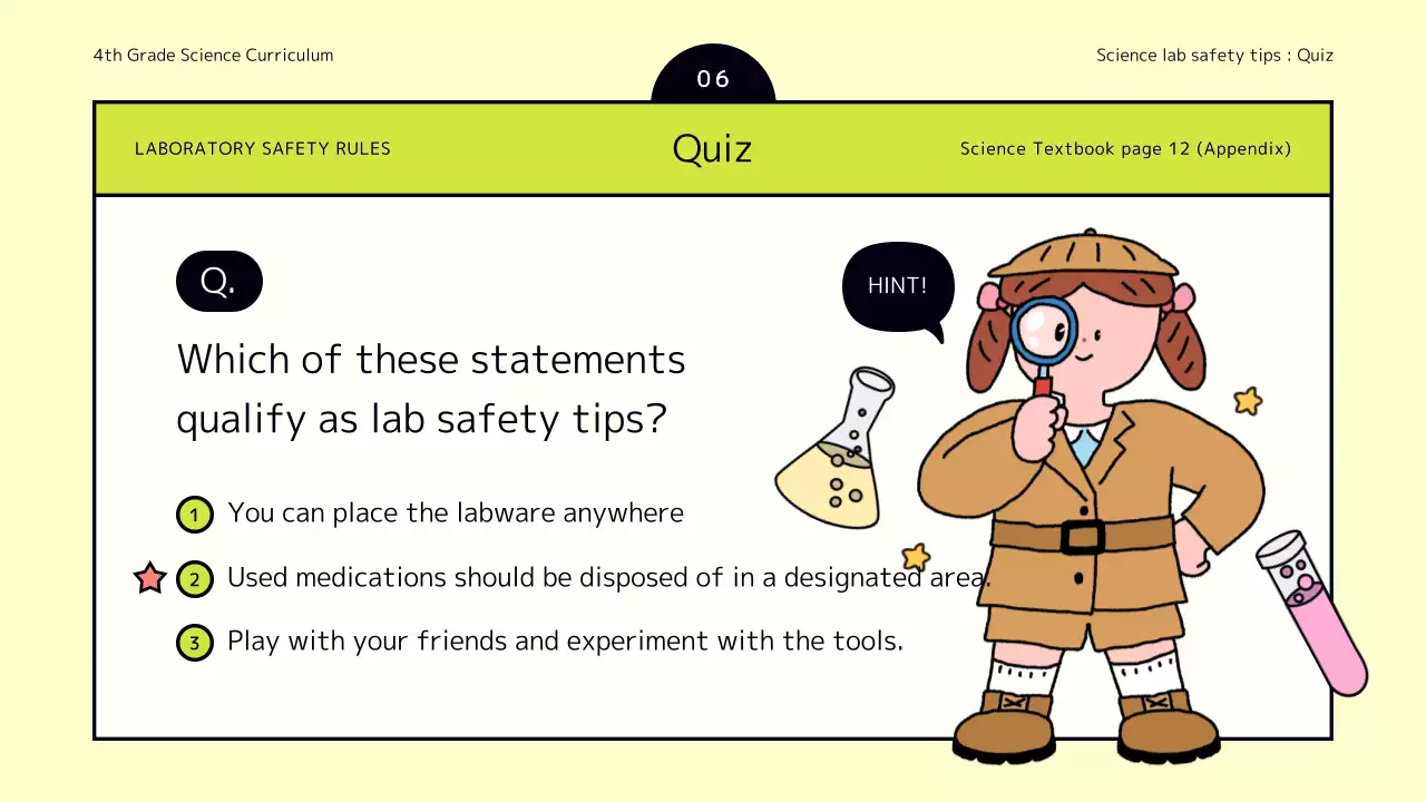 Yellow Cartoon Science Guide Presentation
