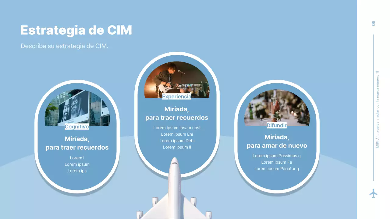 Ventanas de avión en azul concepto publicidad aerolínea brief