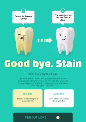 Teal Modern Dental Promotion Poster
