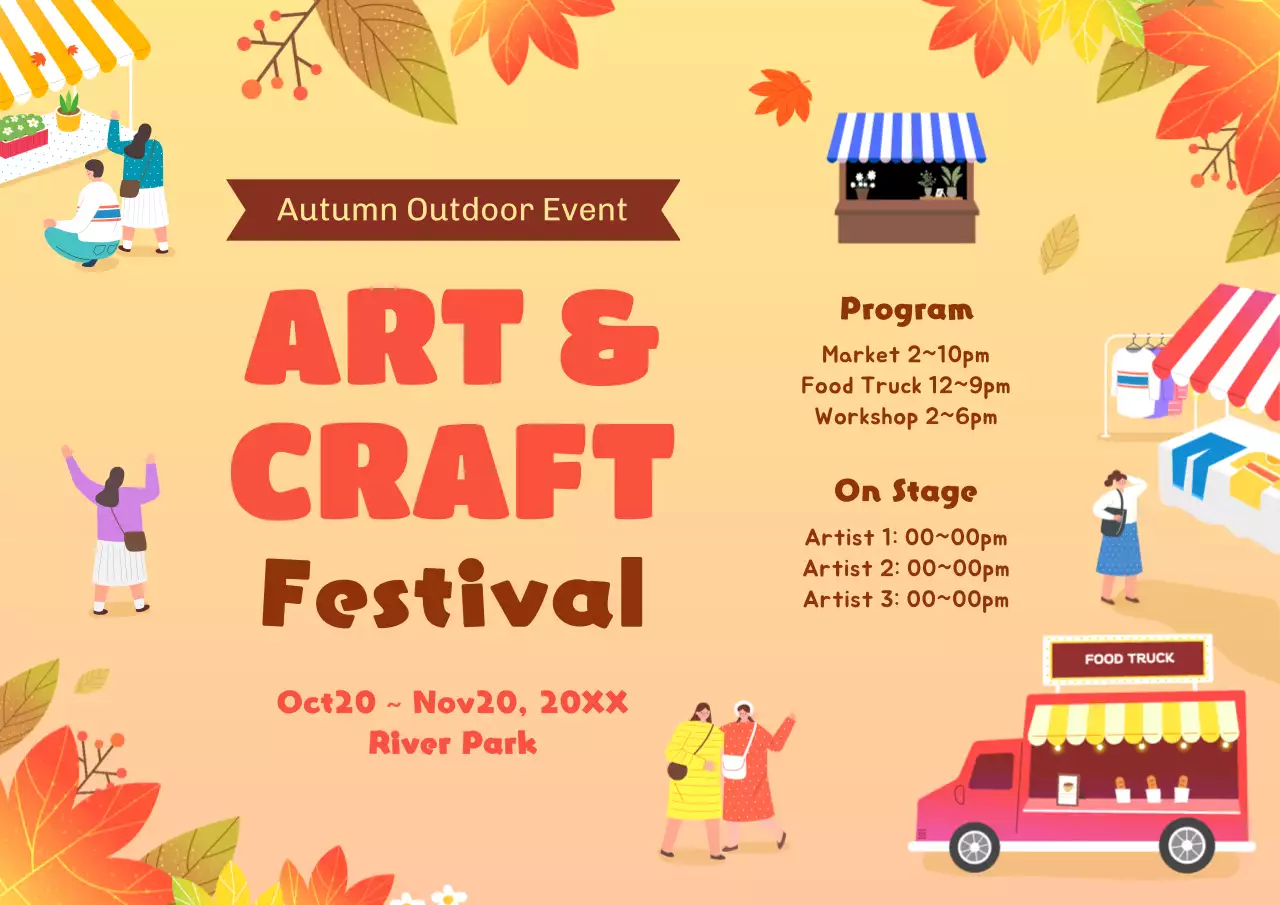 Beige Traditional Festival Announcement Poster