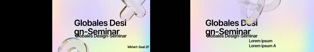 Ein farbenfrohes, einfaches und modernes Design-Seminar