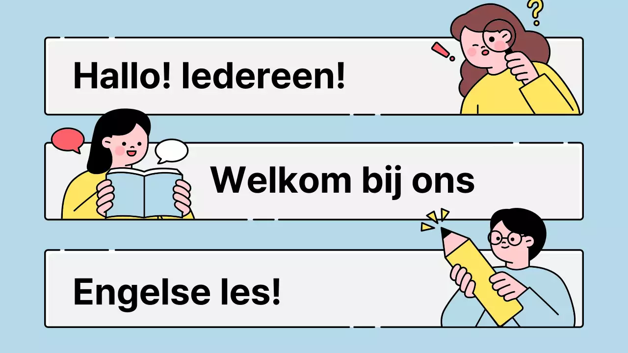 Schattige educatieve karakterstijl in lichtblauw