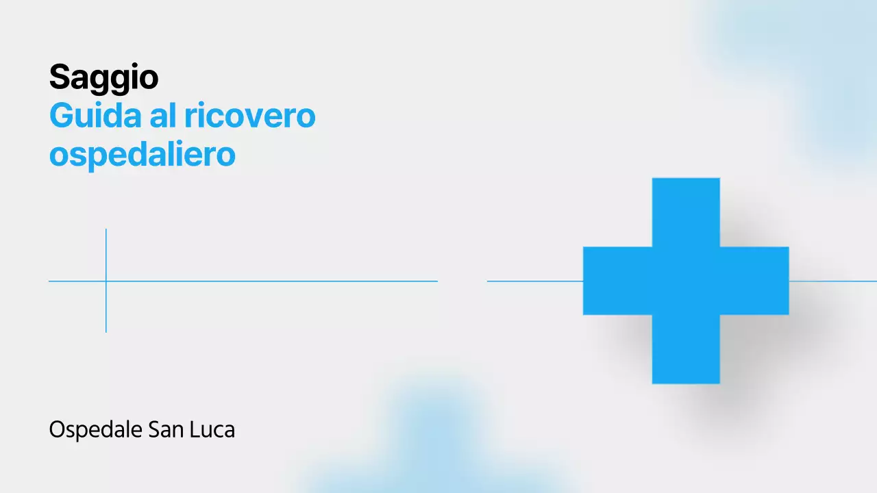 Guida alla vita in ospedale con colori blu, linee pulite e ombre