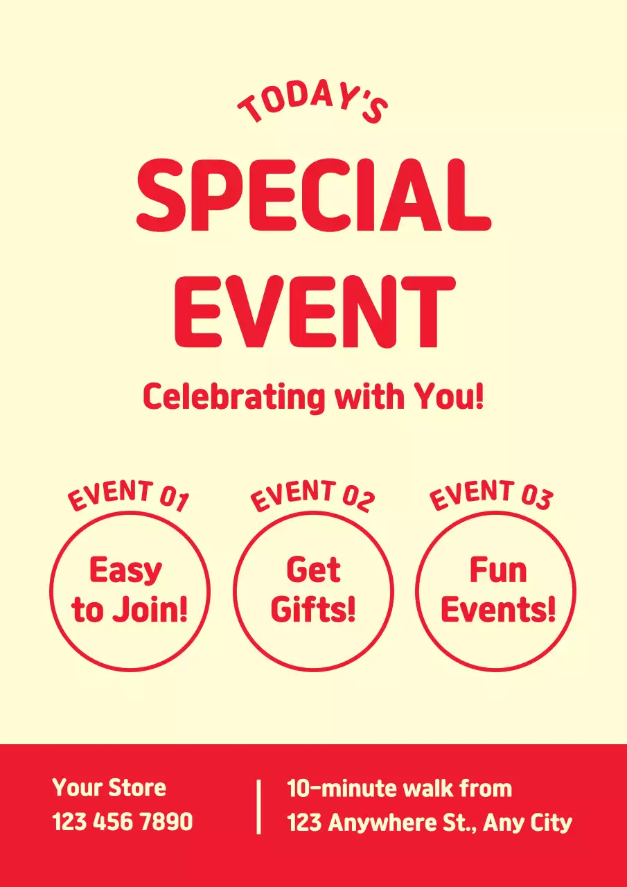 Red Simple Event Promotion Poster