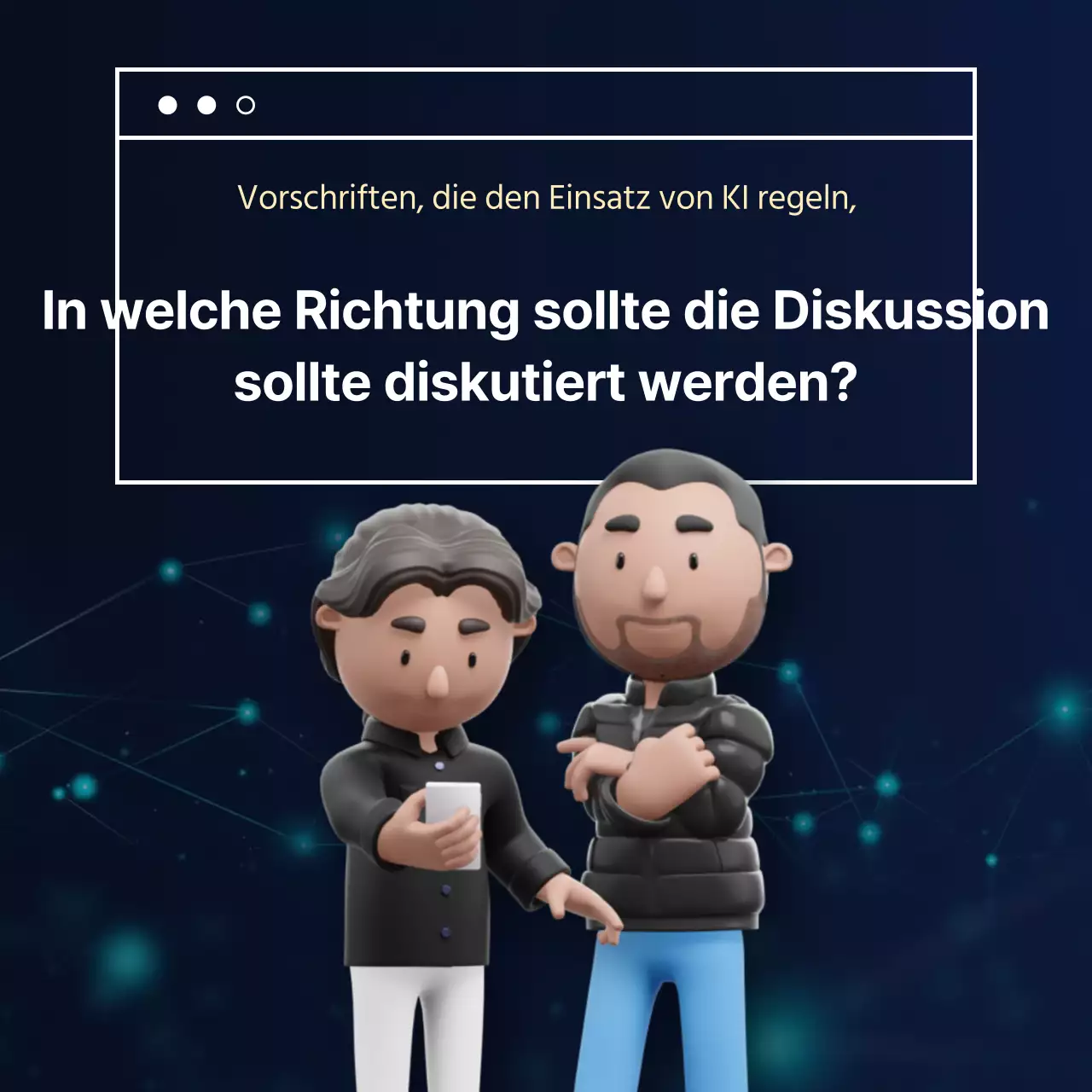 Chatbot-Materialien für eine marineblaue Roboterfigur