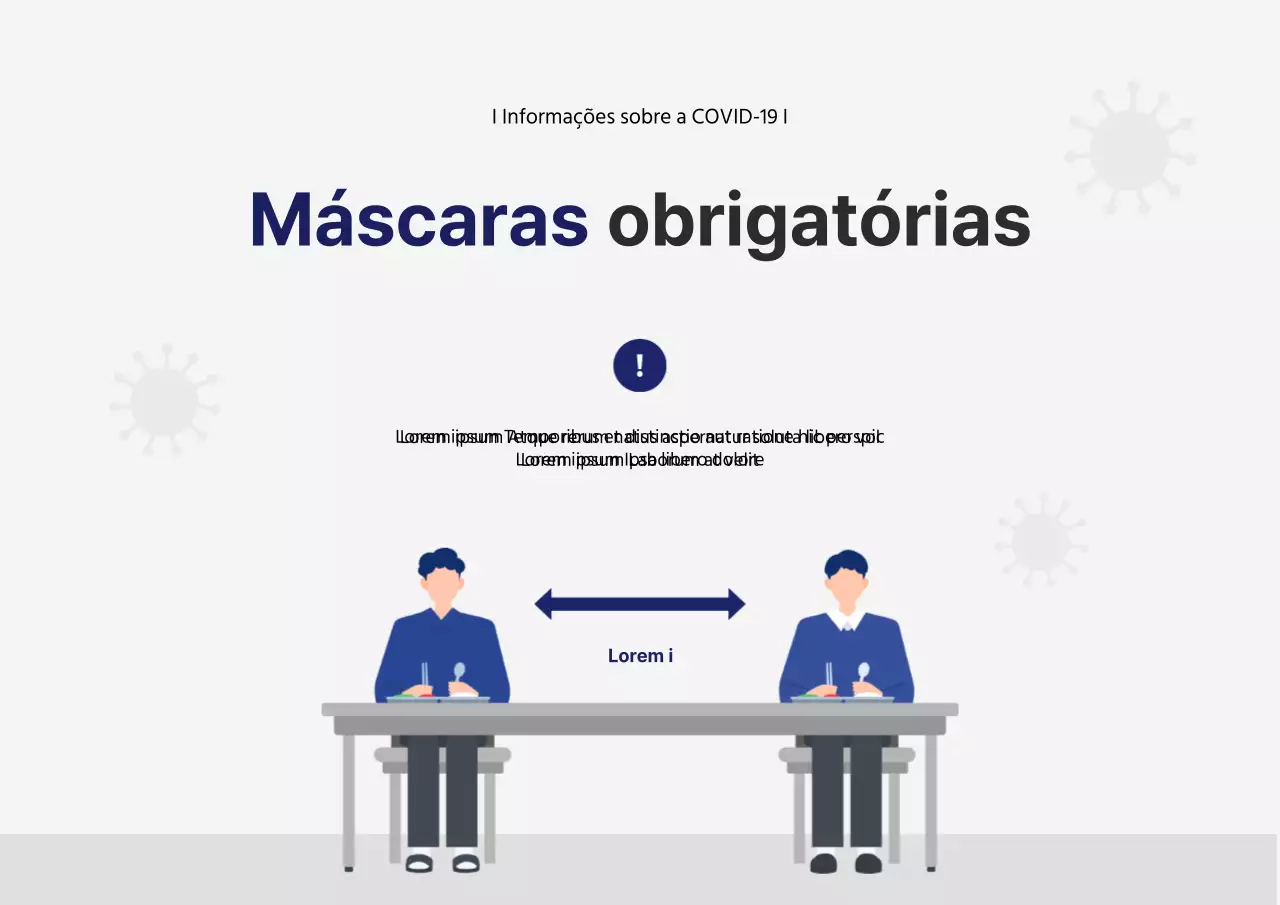 Cartaz com fundo cinzento sobre o uso obrigatório de máscara