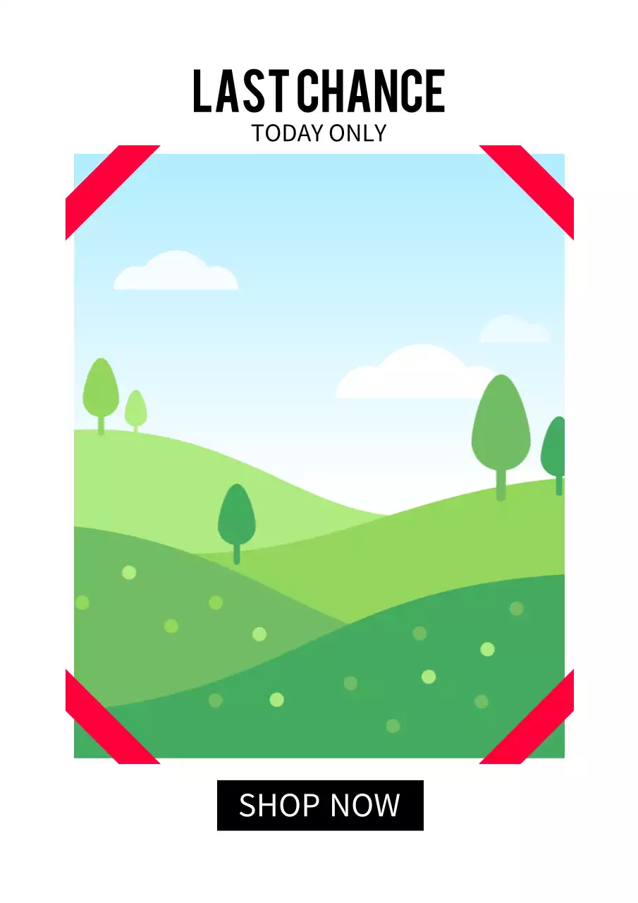 Green Simple Sale Promotion Poster