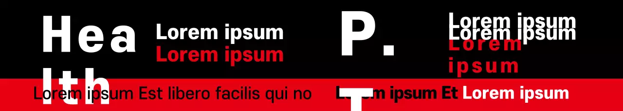 Banner de propaganda de saúde moderna vermelha