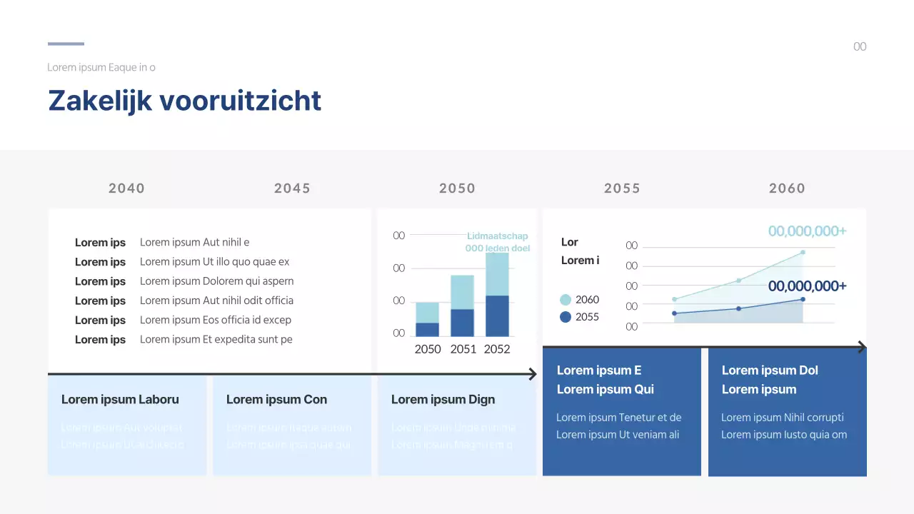 Blauw getinte financiële app diensten investeringsvoorstel