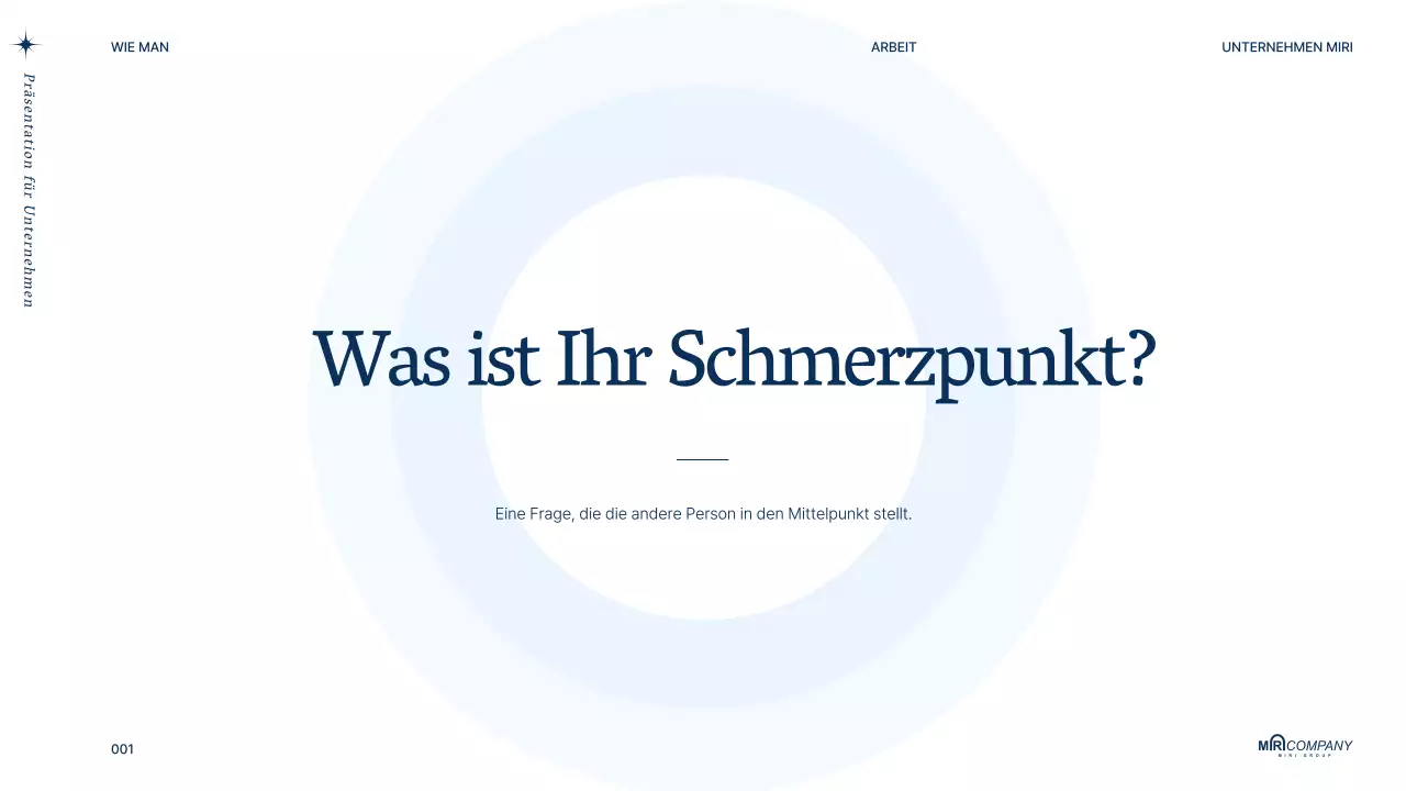 Moderner Business-PT-Vorschlag in Marineblau