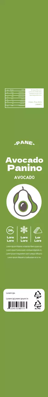 Icona verde semplice panino lunchbox