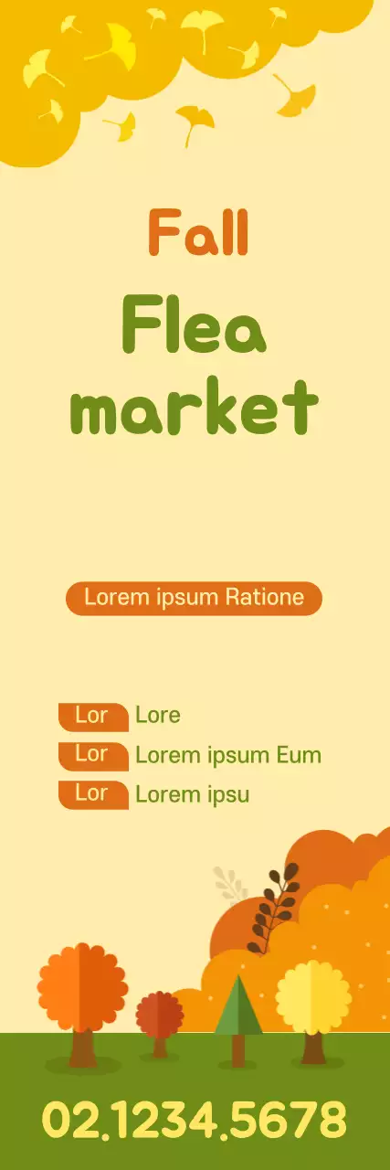 Banner de promoção de mercado simples amarelo