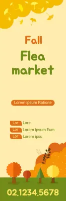 Banner de promoção de mercado simples amarelo