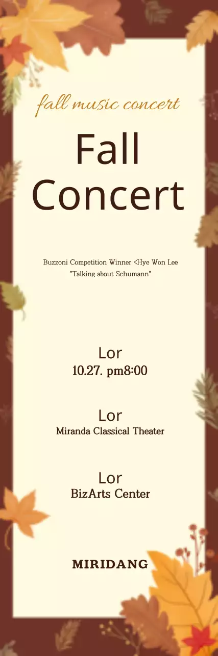 Banner marrom elegante para eventos musicais