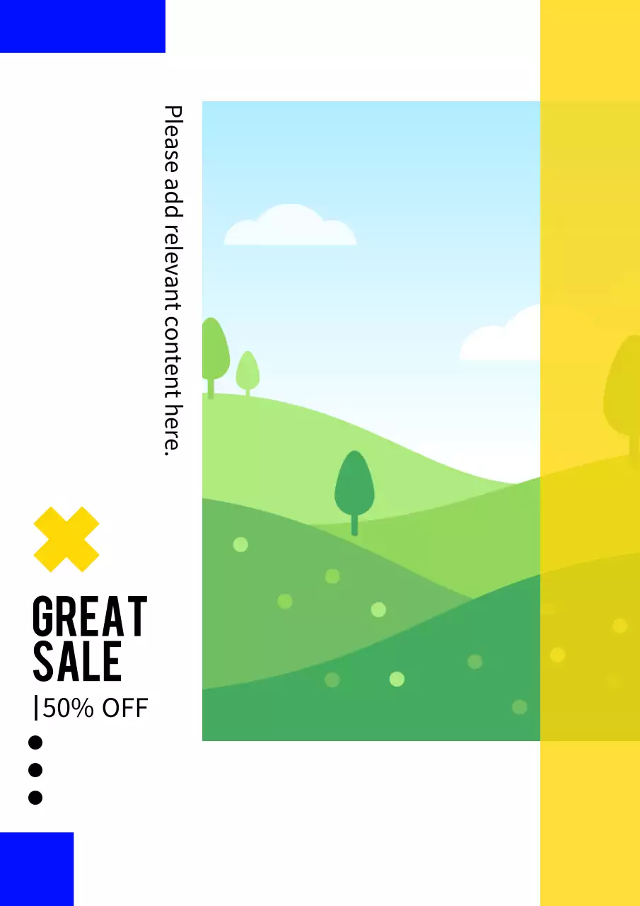 Yellow Minimal Clearance Promotion Poster