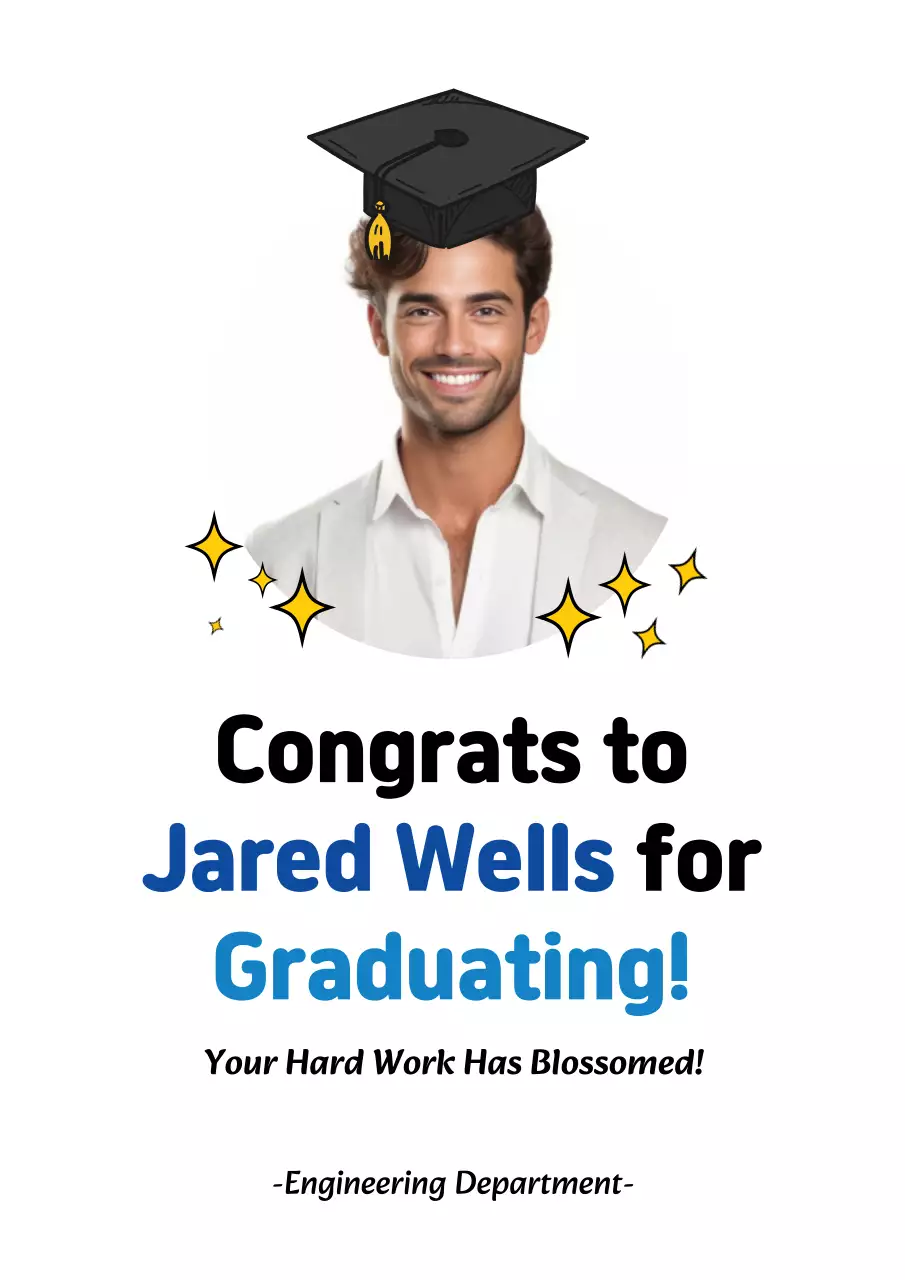 White Simple Graduation Announcement Poster