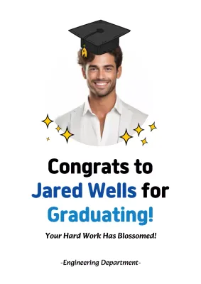 White Simple Graduation Announcement Poster