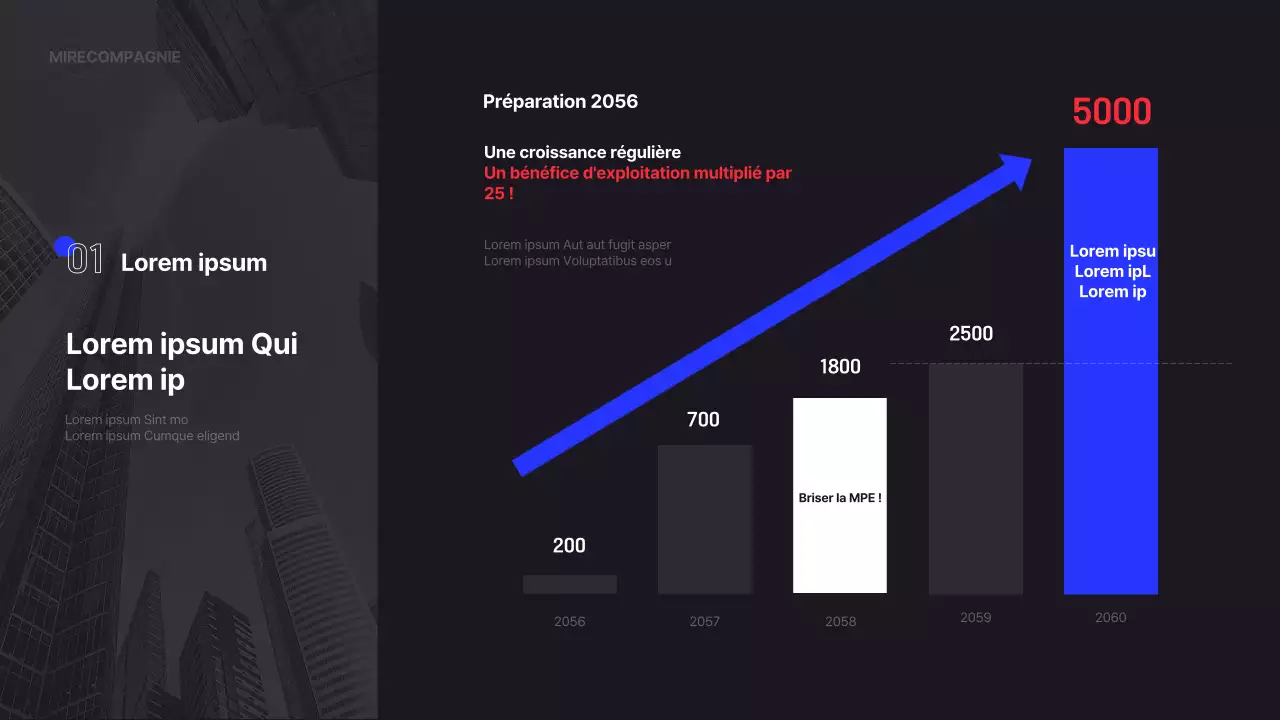 Rapport infographique simple en noir et bleu