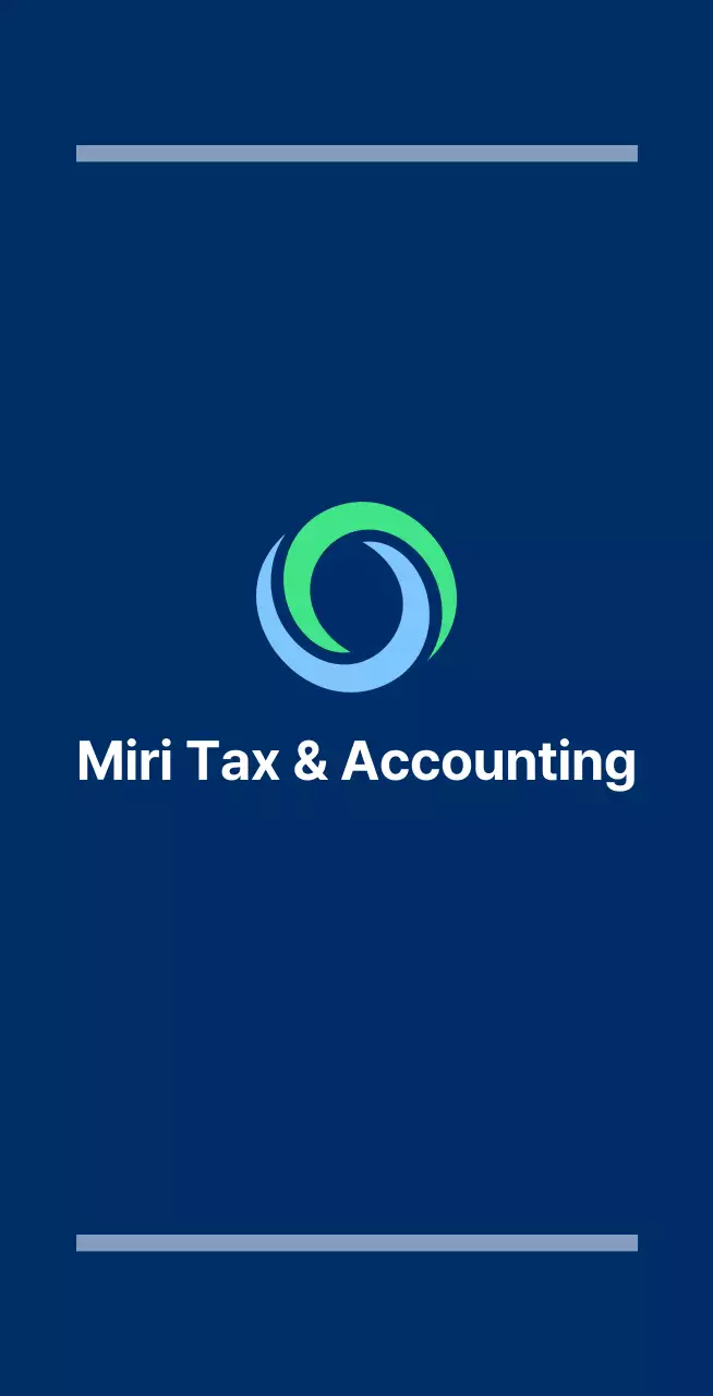 Guirlande de bureau bleu marine avec le logo et le nom du bureau des impôts et de la comptabilité.