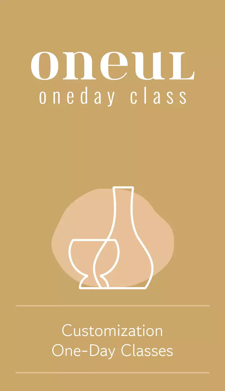 Promoting a ceramics one-day class school with a calm, emotional atmosphere in white and beige