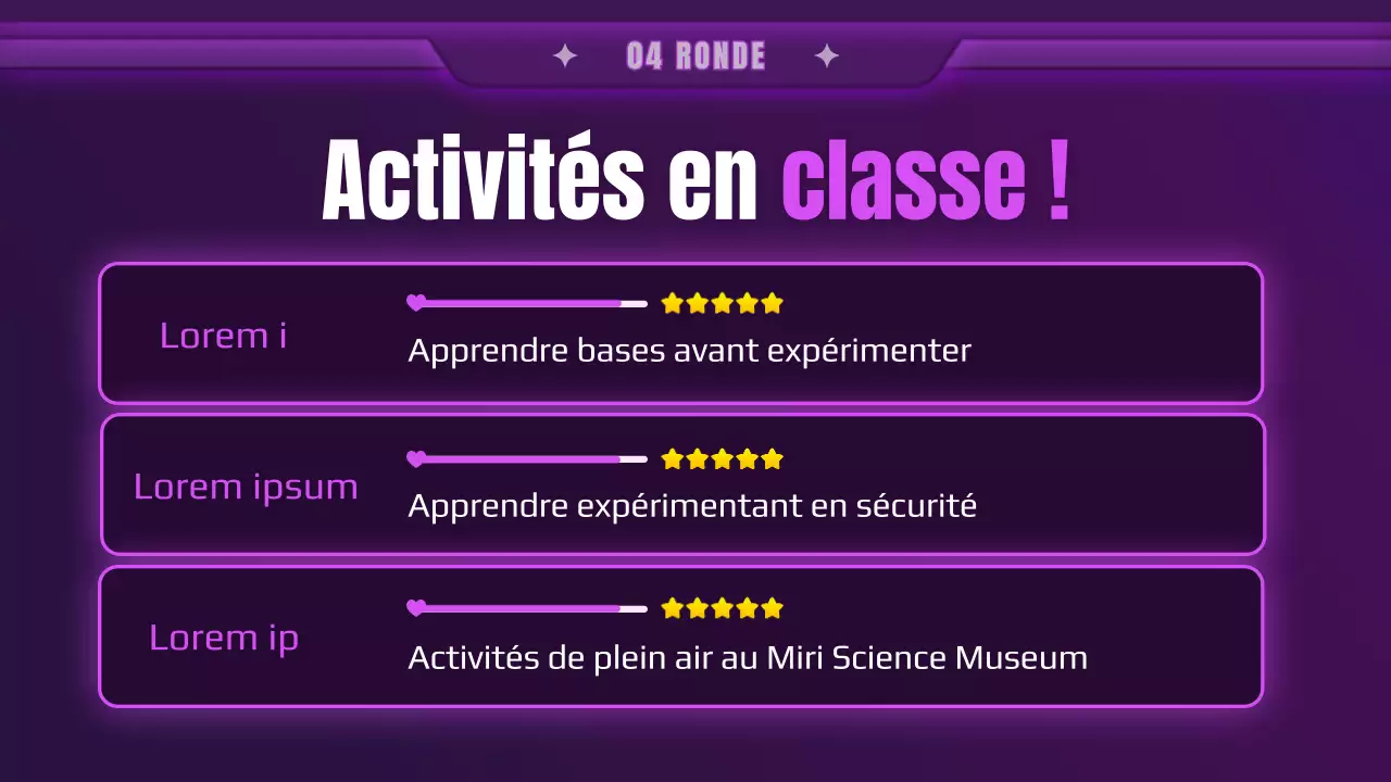 Présentation de la classe scientifique du concept de vaisseau spatial