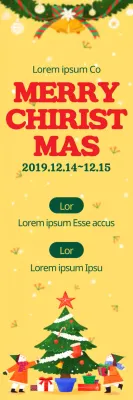 Banner de anúncio de Natal tradicional amarelo