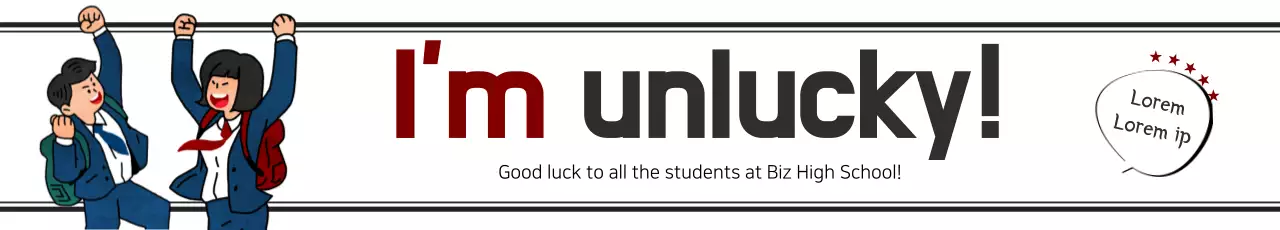 Banner de anúncio da escola de quadrinhos vermelhos