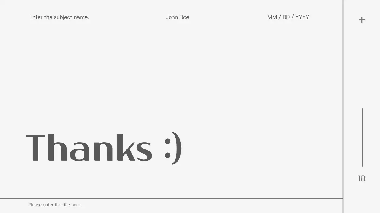 Grey Minimalist Template Presentation