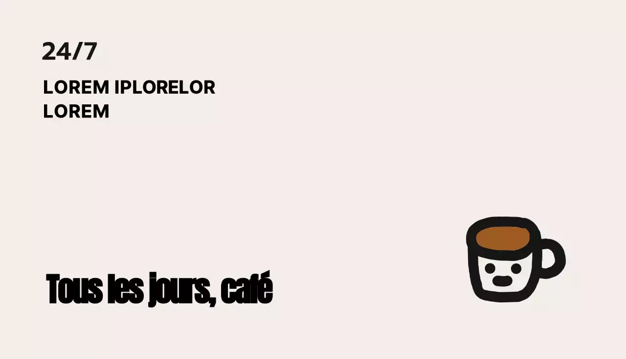 Cartes de visite de cafés émotionnels en beige et marron