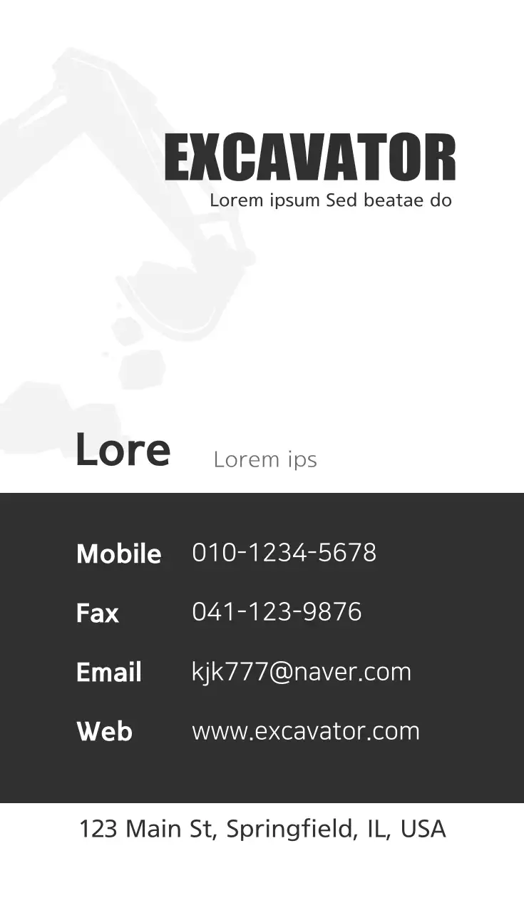 Cartão de visita minimalista preto