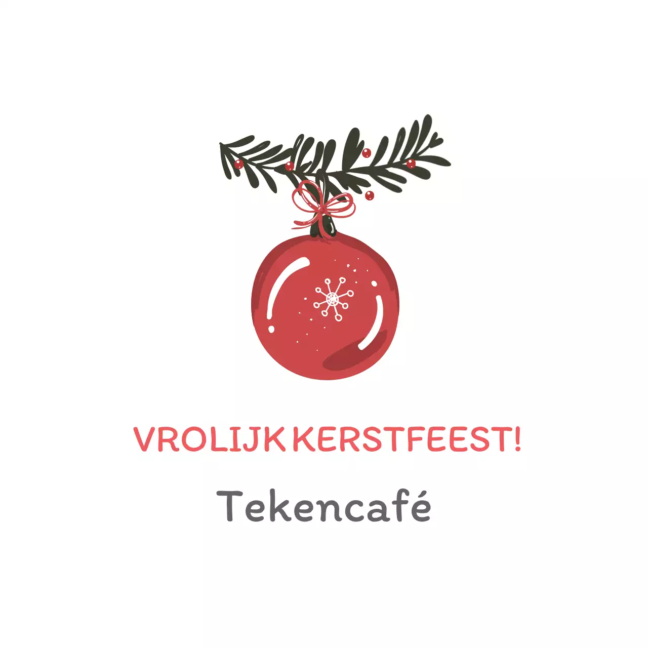 Rode groene illustratie Kerstmis cafe begroetingslabel