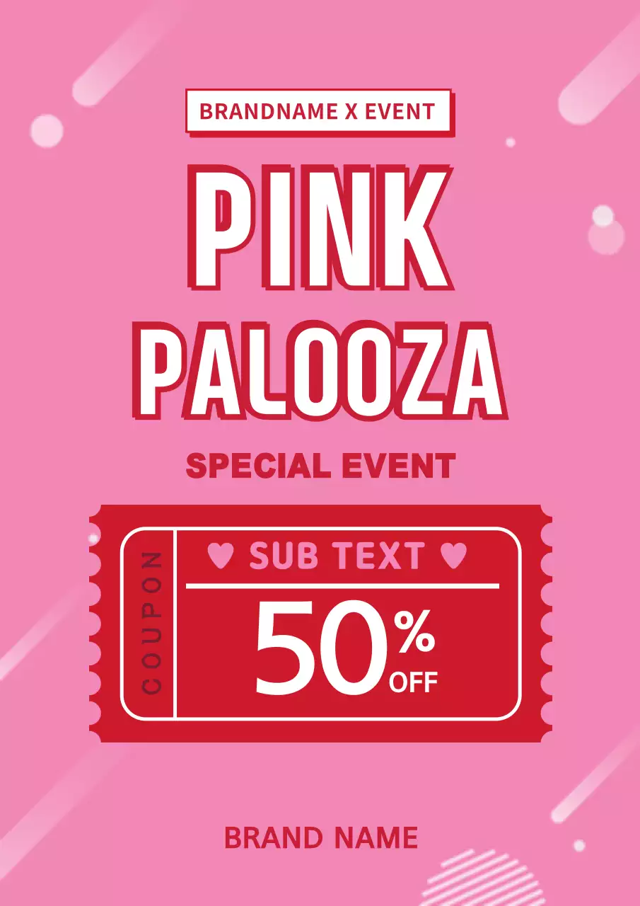 Pink Trendy Event Promotion Poster