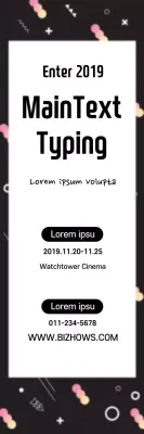 Banner de evento de digitação moderna preta